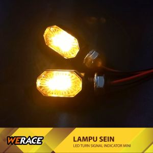 [WERACE] LAMPU SEIN LED TURN SIGNAL INDICATOR MINI LAMPU INDIKATOR SEIN MINI UNTUK MOTOR UNIVERSAL SEPASANG 2PCS