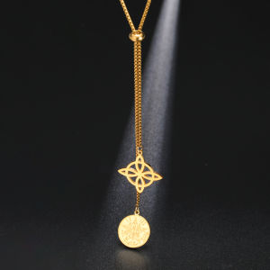 Wicca Witch Knot Tetragrammaton Pentacle Pendant Necklace for Women Jewelry Amulet Gift Adjustable Box Chain Necklace 2026