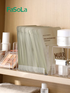 FASOLA Acrylic Cosmetic Storage Rack Transparent Desktop Organizer for Skincare Products Mask Storage Box Home Organization