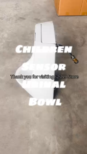 UB6011s Children Bathroom Wall Hung Sensor Ceramic Urinal Bowl Back Inlet Horizontal Outlet - White Color