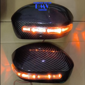 Cover Spion Pakai Lampu Warna Carbon All New Brio 2013 2015 2016 2018 2020 2023 2025