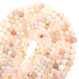 1 Strand สีชมพูธรรมชาติ Aventurine ลูกปัดหินรอบอัญมณีลูกปัดแบบหลวมสําหรับเครื่องประดับ DIY สร้อยข้อมือ 4/6 /8/10/12 มม.