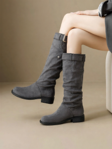 Josiny | Faux Suede Womens Over-the-Knee Boots Winter Style