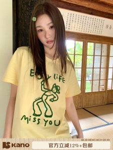Retro American Simple Loose Summer Women Tee