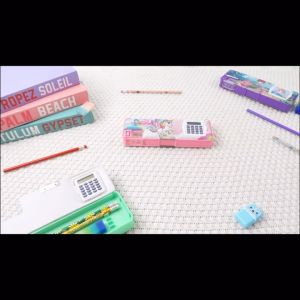 Large pencil case with calculator double sided pencil case with sharpener pencil box organizer cartoon character pencil case for kids girl pencilcase for kids boys pencilcase aesthetic magnetic pencil holder schoolsupplies pencil case pouch
