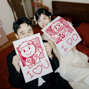 ZLVOEY | Wedding Photo Props Joyous Red Decorative Line