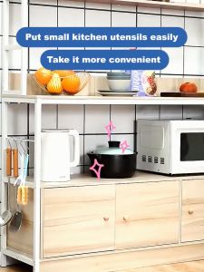 Rak Dapur/Rak Oven Microwave/ Rak Oven/Rak Microwave/ Rak Bumbu/Rak Penyimpanan Susun Minimalis