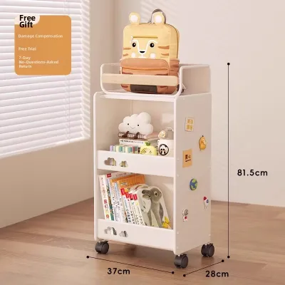 HANYUXUAN | Movable Multi-layer Storage Trolley Cart for Under Table Book and Snack Organization Shelves storage racks
