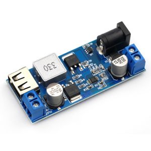 DC-DC 24 V/12 V ถึง 5V 5A ขั้นตอนลง Power Supply Buck Converter เปลี่ยน LM2596S ปรับ USB Step-down โมดูลชาร์จสําหรับโทรศัพท์