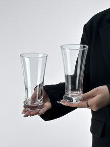 European Style Glass Cup Pure Color Bellied Cocktail Milk Tea Waist-Cinching Mojito Juice Long Island Iced Tea Beer Cup