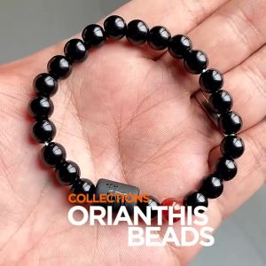 12 Zodiac Black Agate Obsidian Bracelet Natural Onyx Beads Zodiac Bracelet for Men Women