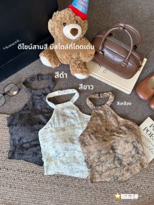 ชุดสองชิ้นคอตั้งแขนสั้นผ้าฝ้ายลายจุดใหม่ ดีไซน์ไม่สมมาตร ดีไซน์ใหม่ ชุดสองชิ้น ฤดูร้อน 2025 สำหรับผู้หญิงวัย 18-25 ปี