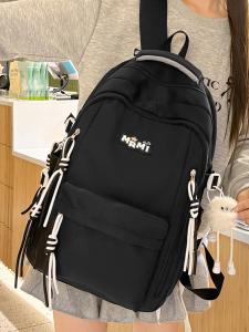 กระเป๋าเป้สะพายหลังนักเรียนมัธยมปลายแบบสะพายไหล่คู่ความจุขนาดใหญ่เบาๆ สไตล์เกาหลี กระเป๋าเป้สะพายหลังสำหรับนักเรียนชั้นมัธยมต้นและนักศึกษาวิทยาลัย