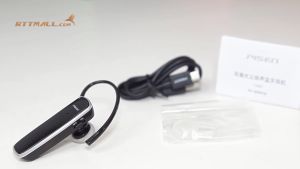 PISEN หูฟังบลูทูธไร้สาย 4.0 เชื่อมต่อ 2 โทรศัพท์มือถือในเวลาเดียวกัน LE002+ รัศมี 10 เมตร สนทนาต่อเนื่อง 8 ชั่วโมง ใช้พลังงานต่ําเป็นพิเศษ -สีขาว