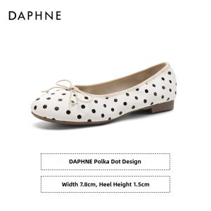 Daphne | Polka Dot Bow Ballet Flats Women Autumn