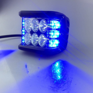 4 "ไฟ LED ทำงานคู่สำหรับทางวิบากรถบรรทุก UTV รถแทรคเตอร์สีเหลืองอำพันแดงฟ้า