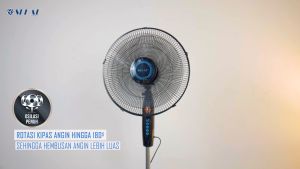 SEKAI Kipas Angin Berdiri / Stand Fan 16 Inch - SFN 1621 (Ready: Black Blue)