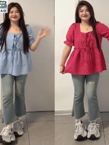 Áo Sơ Mi Phong Cách Ngọt Ngào Hàn Quốc Dáng Rộng Cổ Vuông Tay Bồng Trẻ Trung Mùa Đông Phong Cách Tươi Mới Giảm Tuổi Tác