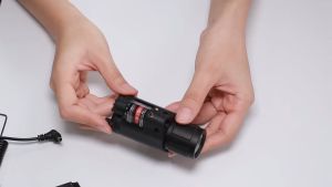 Tactical LED Light Flashlight with Remote Switch Red Dot Laser Sight with Free 2pcs CR123 Batteries for 20mm Rail