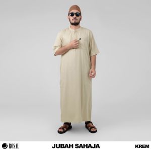 Jubah gamis Rosal Dewasa sholat sahaja dewasa lengan pendek bahan rayon twill simpel