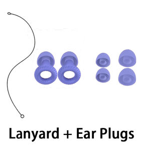 Silicone Ear Plugs with Lanyard for Study Work Sleep Swim Motorcycle Music Events - Noise Reduction Earplug