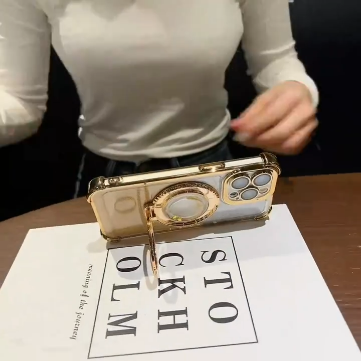 Premium Plating Gradient Case iPhone 11 12 13 14 15 16 Pro Max 15 16 Plus Glitter Diamond