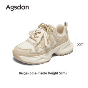 Agsdon | Thick Sole Height-Increasing Small Foot Casual Sneakers
