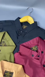 Kemeja Polos Pria Lengan Panjang Distro Premium Slimfit Kemeja Hitam Putih Size M L XL