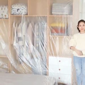 Bed Furniture Dustproof  Cover Home Disposable Transparent Plastic Film Decoration Anti Pollution Protection Cover