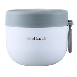 Overnight Oat Container 20oz Insulated Oatmeal Cup Microwaveable Milk Cups Lid Spoon Leakproof Soup Breakfast  Storage Container