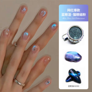 Internet Hot Blue Tears Cat Eye Magnetic Powder Super Bright Chameleon 3D Crystal Cat Eye Magnetic Powder DIY Cat Eye Nail Art