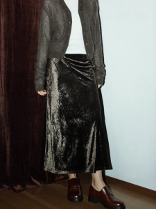 Lustrous Satin Vintage Style A-Line Half Skirt