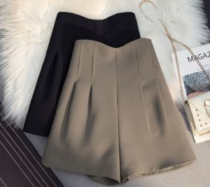 กระโปรงกางเกงขาสั้นเอไลน์เอวสูง สำหรับกางเกงลำลองขายาว ขนาดใหญ่ เหมาะสำหรับเกาหลีแบบใหม่ฤดูร้อน