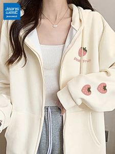 Jeanswest | Áo Hoodie Mỏng Ấm Dành Cho Phụ Nữ Phong Cách Học Đường Mùa Thu