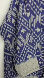 เสื้อคลุมผ้าพื้นเมืองแนวเทศกาลน้ำเงิน XL XXL