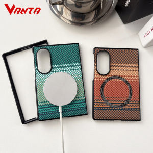 Luxury Fiber Texture Slim Magnetic Case for Samsung Galaxy Z Fold 8 Ultra 7 6 5 4 ZFold 8 Wide Gradient Fabric for Magsafe Cover