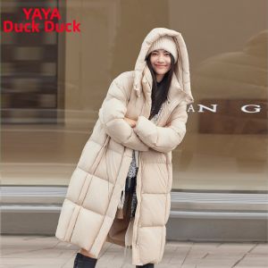 YAYA | Long Hooded Thick Warm Down Jacket