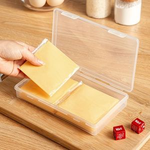 Portable Flip-top Butter Block Cheese Slice Storage Box Food Fresh-keeping Storage Box Refrigerator Box Organizers Case