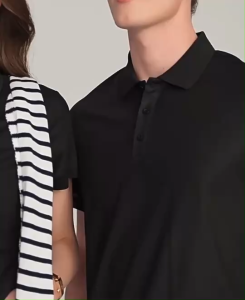 เสื้อโปโล ผ้าลาครอส ไม่หด ไม่ย้วย ผ้าหนานุ่มแบบแห้งเร็ว ต่อต้านริ้วรอย สีดำ สําหรับผู้ชายและหญิง มีราคาส่ง