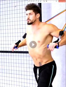 Power Resistance Band 11 Pcs Home Set Tali Tarik Karet Gym Yoga Fitness Alat Olahraga Chest Shoulder