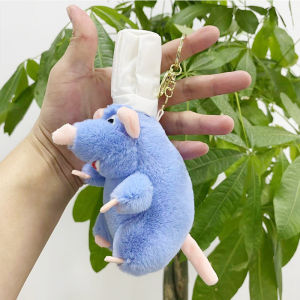 พวงกุญแจรูปหนูเรีมี่น่ารักรูปสัตว์หนูสีน้ำเงินตุ๊กตาของเล่นตุ๊กตาน่าเกลียดกระเป๋าตุ๊กตาหมู
