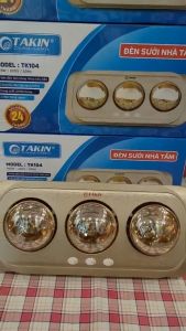Đèn sưởi phòng tắm 3 bóng TAKIN TK104 sưởi nhà tắm TAKIN công tắc độc lâp từng bóng bảo hành 12 tháng Vinahome Plus