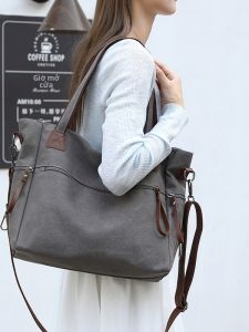 Túi Tote Vải Canvas Dung Lượng Lớn Chống Mài Mòn Thực Tế