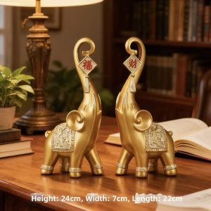 DIHUANTUO | Resin Elephant Decorative Ornaments