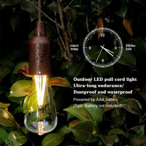 Waterproof Camping Hanging Pull String Light Atmosphere Lamp Warm Light Durable Lantern AAA Battery  Camping Pull Switch LED Light USB / AAA Battery Hanging Lantern Tent Lamp Portable Outdoor IP44 Waterproof