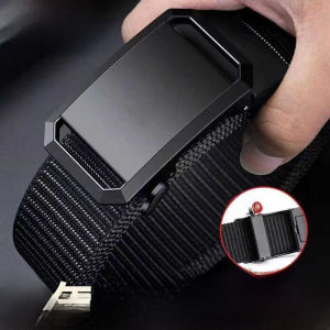 Casual Canvas Belt for Men Durable Tactical Waist Belt with Automatic Buckle Universal Military Training Belt for Youth