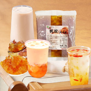Winter Hot Drink Trendy Health Tea Coconut Milk Flavorful Peach Gum Hot Milk Tea Commercial Raw Material Formula