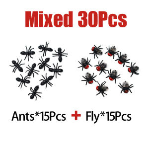 Topranc 30Pcs Plastic PVC Ant & Fly Insect Based Lure Fishing Bait Fly Fishing Artificial Bait Tackle Accessories