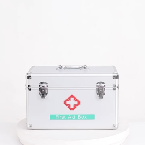 【COD】3-layer aluminum alloy home first aid kit portable medicine storage box medicine storage box