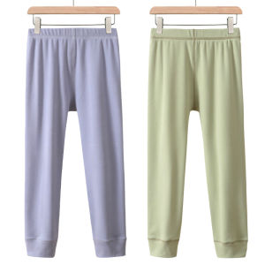 Childrens Pure Cotton Thermal Pants Thin Model Base Layer Pants Close-Fitting Warm Pants for Boys And Girls in Autumn And Spring